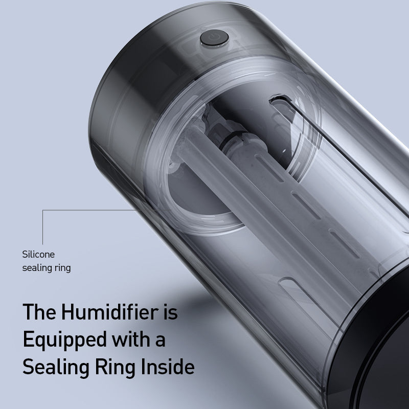 Portable Cylindrical Humidifier with Water-Saving Design