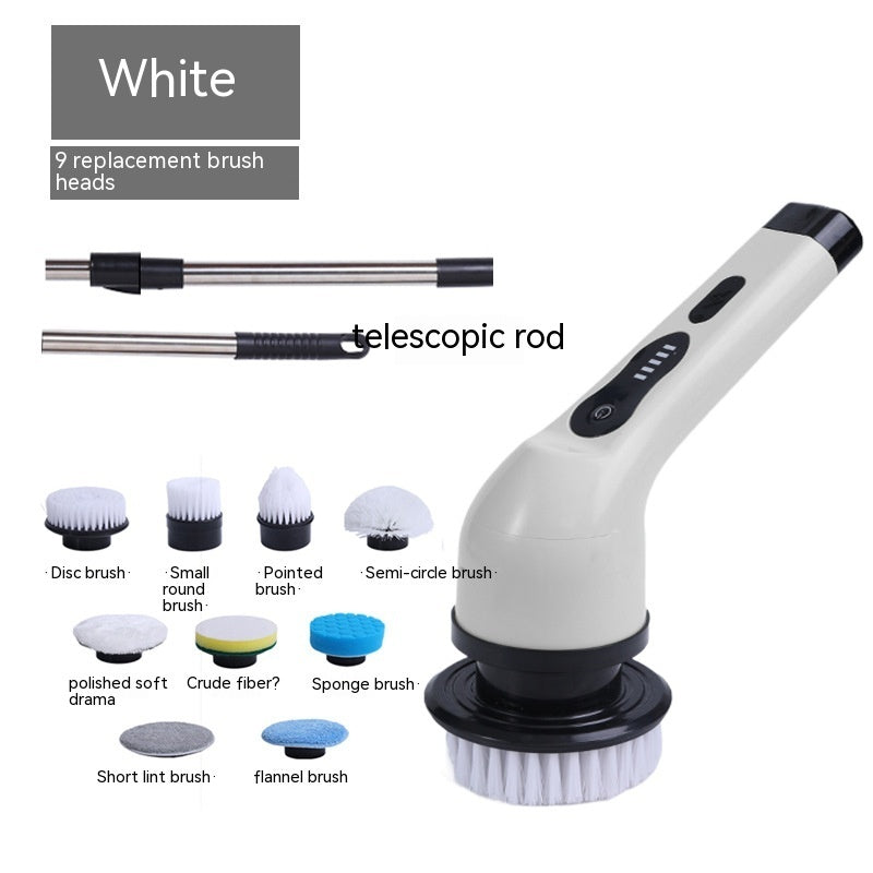 Eco-Friendly Electric Cleaning Brush with Extendable Handle