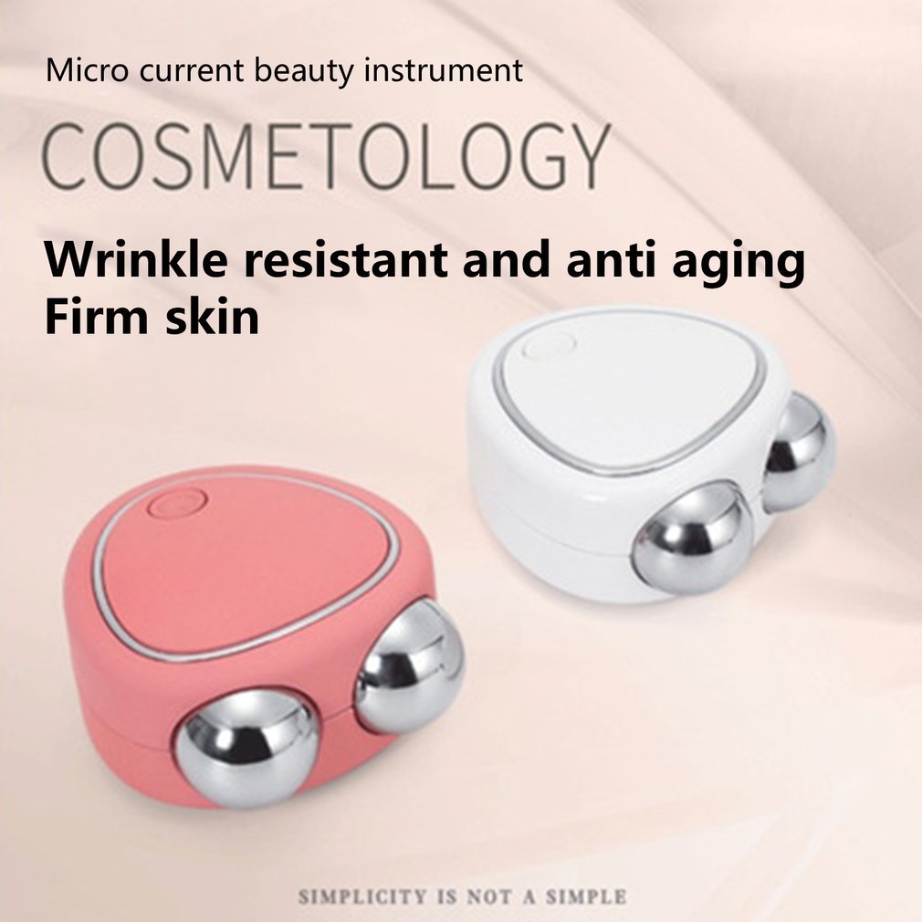 Pink V-Shaped Facial Massager for Wellness and Sustainability