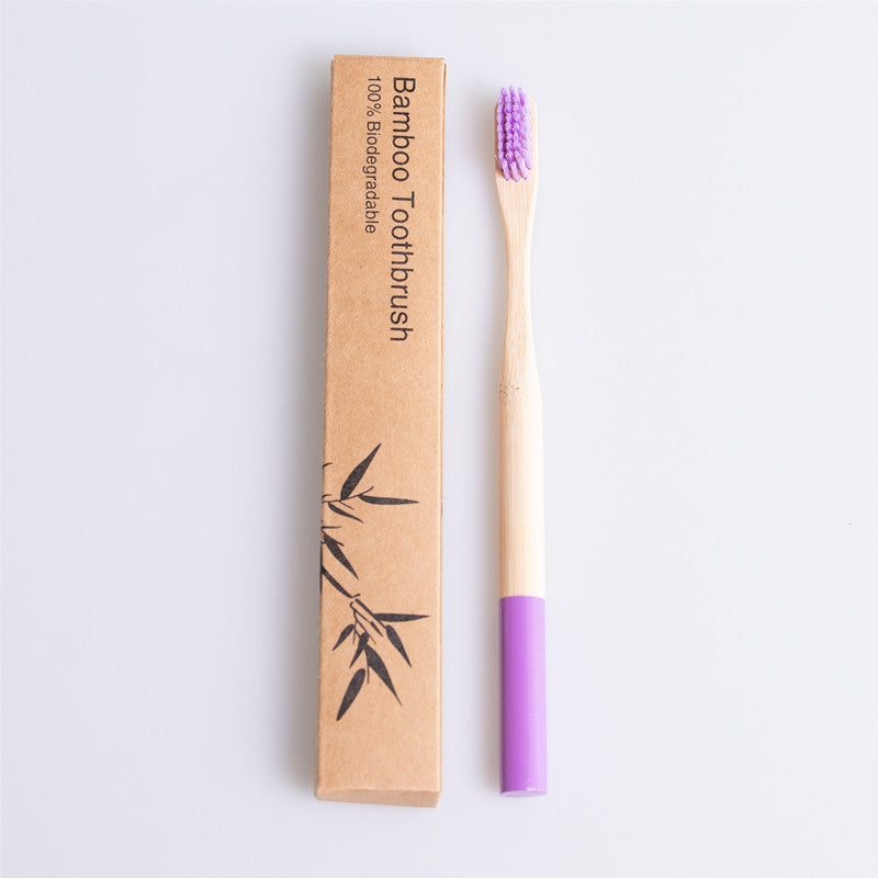 Eco-Friendly Bamboo Toothbrush with Biodegradable Handle