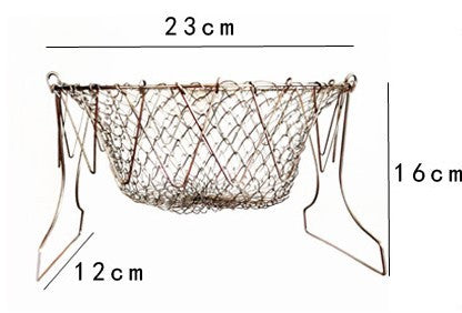 Collapsible Stainless Steel Cooking Basket - Eco-Friendly Kitchen Tool