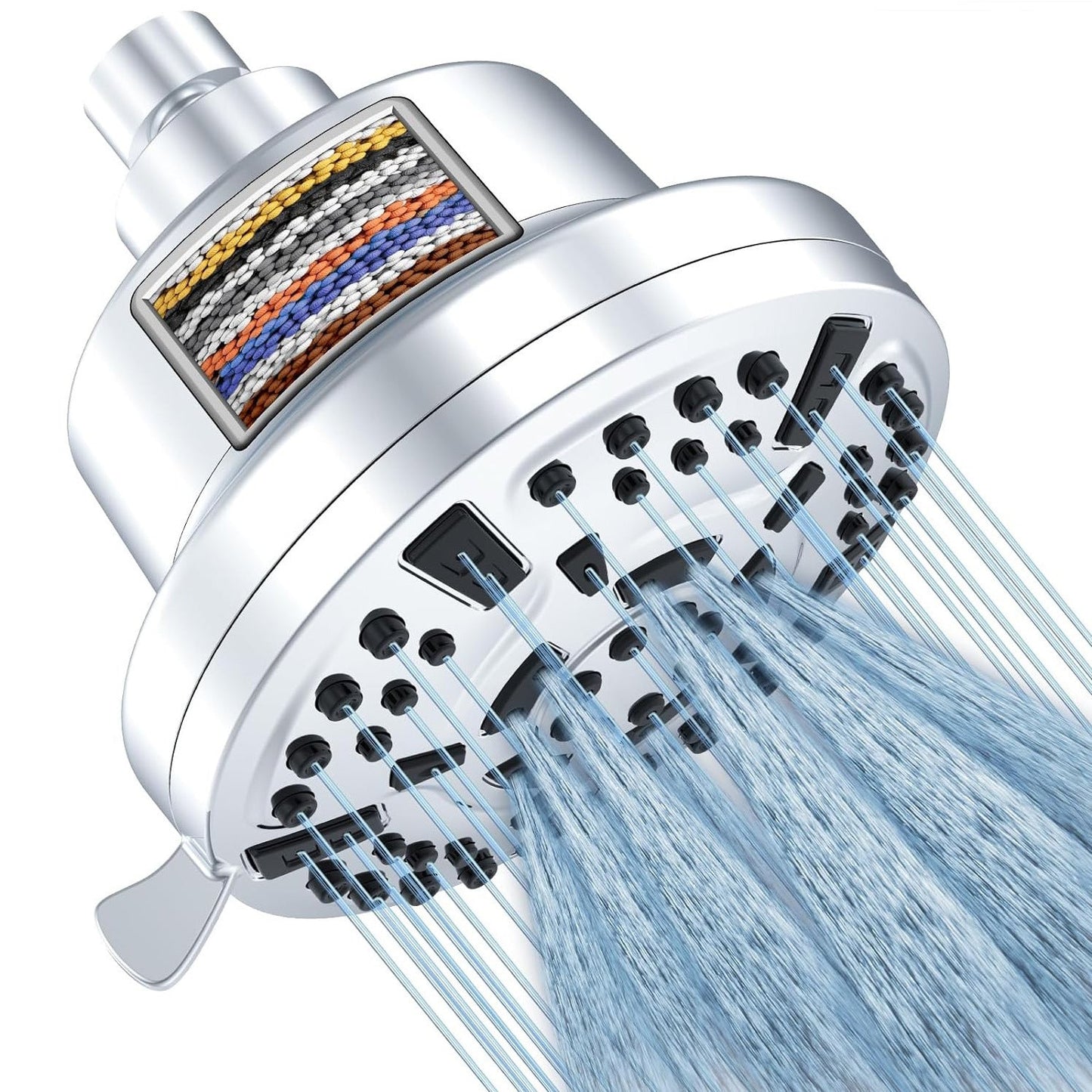 Water-Saving Showerhead with Filter Cartridge for Cleaner Water