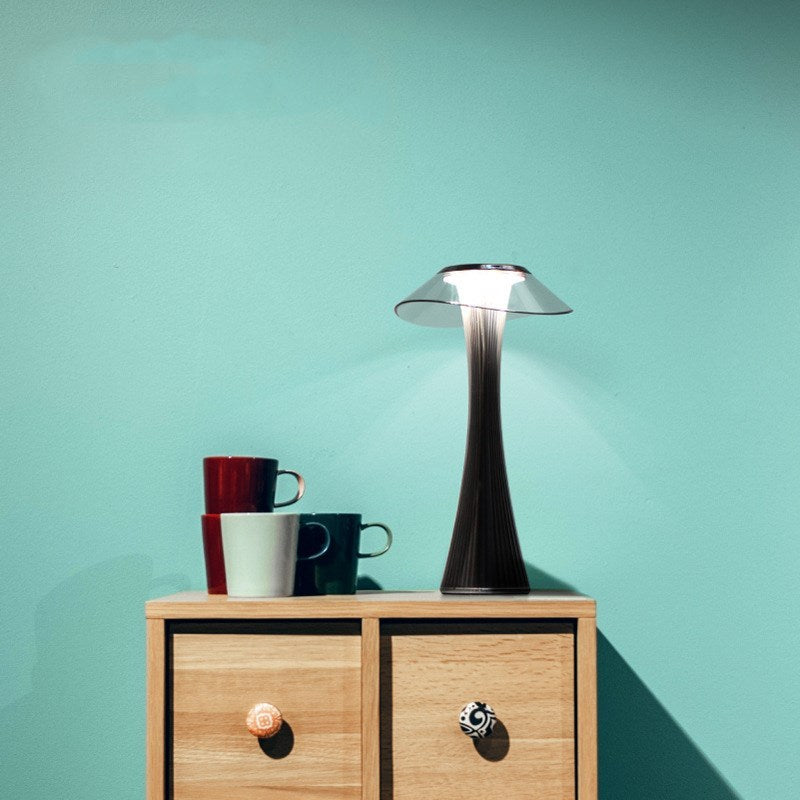 Energy-Efficient Bronze Mushroom Table Lamp