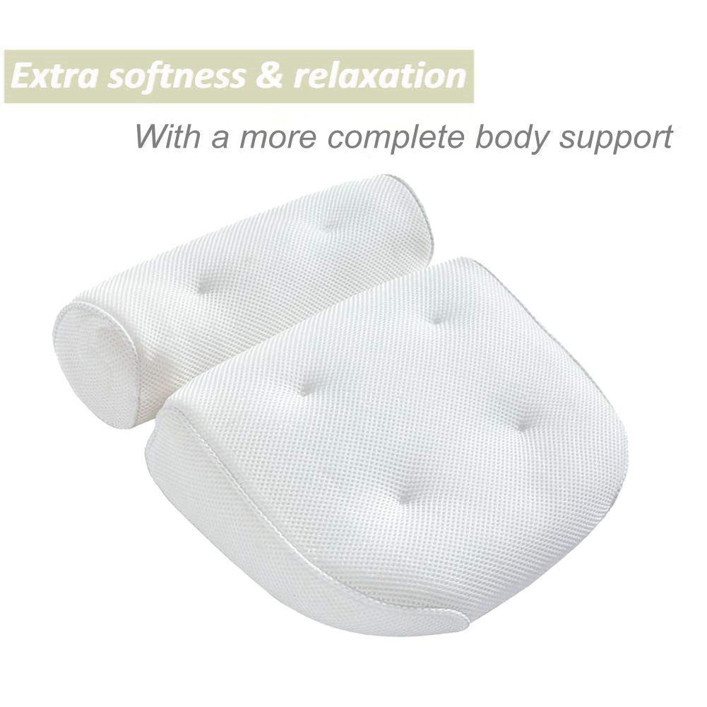 Luxurious Quick-Dry Contoured Bath Pillow with Headrest
