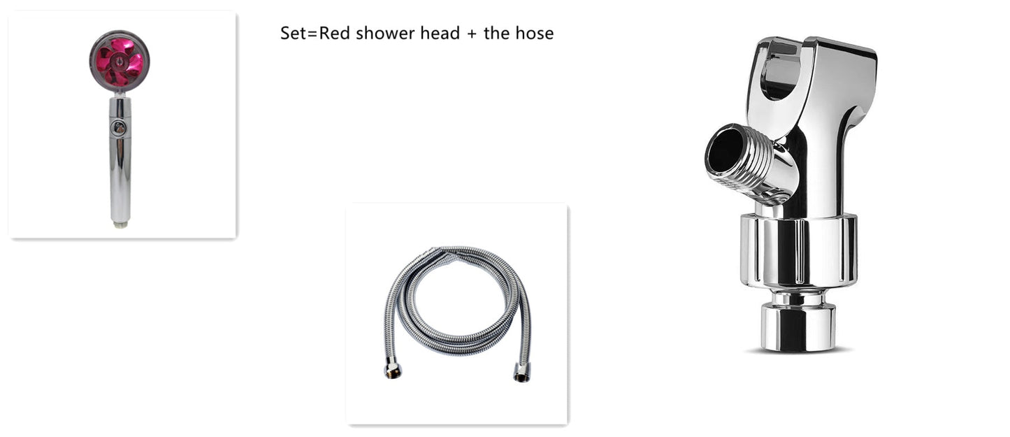 Water-Saving Handheld Shower Head with 360° Rotation and Adjustable Angles