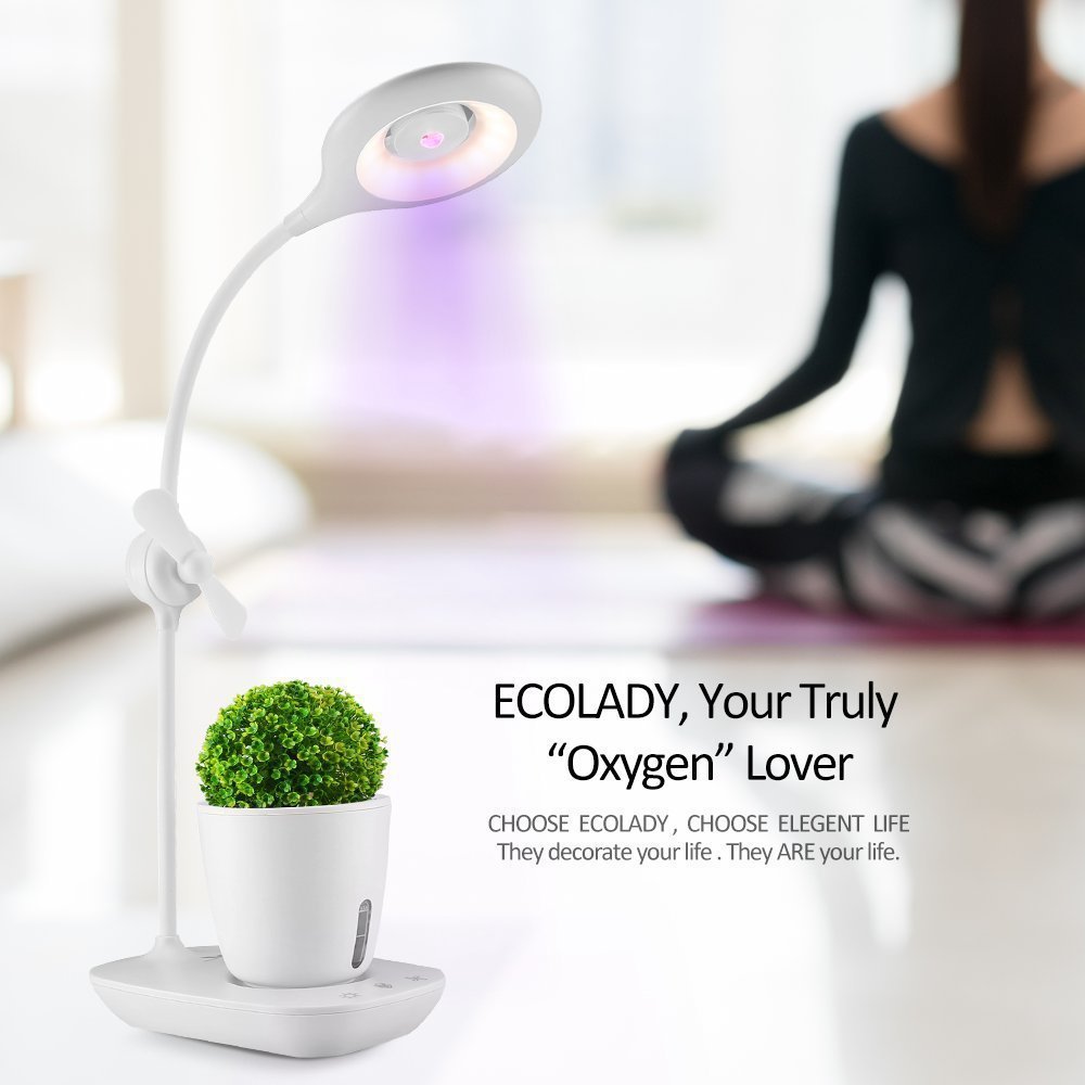 Desk Air Purifier with Integrated Plant - Natural Air Quality Enhancer