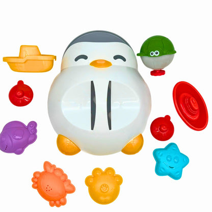 FITTO 7 Pcs Penguin Bath Water Toy Set