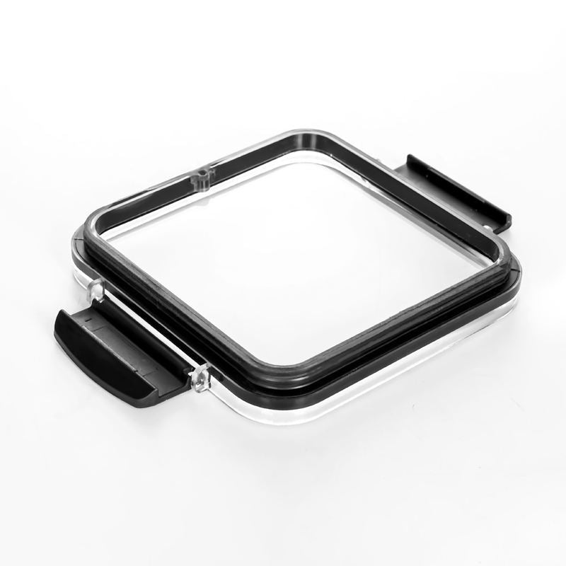 Transparent Square Storage Containers with Airtight Black Lids