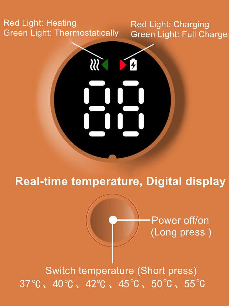 Portable Digital Bottle Warmer - Rechargeable & Eco-Friendly