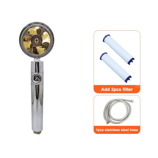 Water-Saving Handheld Shower Head with 360° Rotation and Adjustable Angles