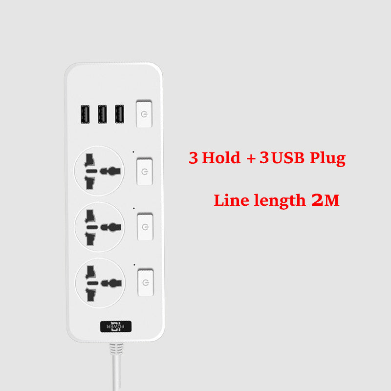 Smart Power Strip with USB Ports and Energy Monitoring