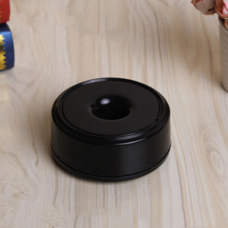 Eco-Friendly Black and White Round Soap Dish - Sustainable Bathroom Accessory