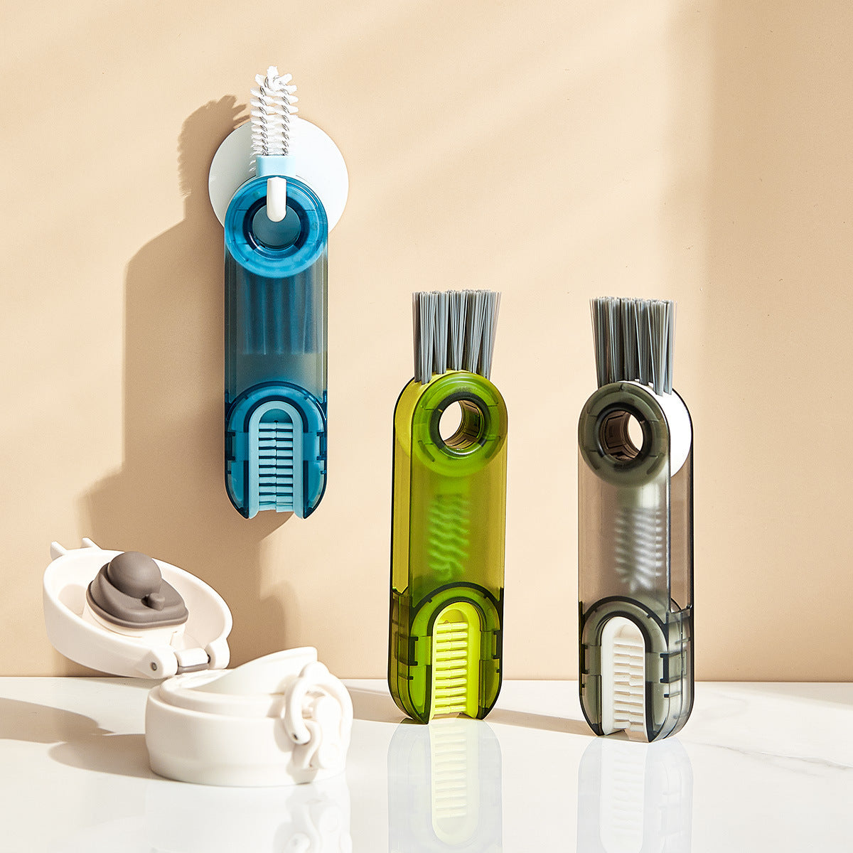 3 in 1 Eco-Friendly Cleaning Brush with Interchangeable Heads