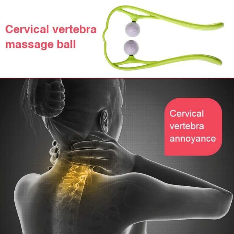 U-Shaped Neck and Shoulder Massager with Dual Handles and Roller Balls