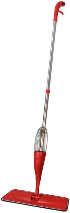 Red Microfiber Spray Mop - Adjustable Handle, Easy-to-Use Spray Function, and Washable Pad - Ideal for Hardwood, Tile, and Laminate Floors - Lightweight and Ergonomic Design