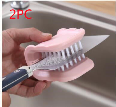 Eco-Friendly Knife Cleaning Brush - Durable, Reusable, Water-Saving