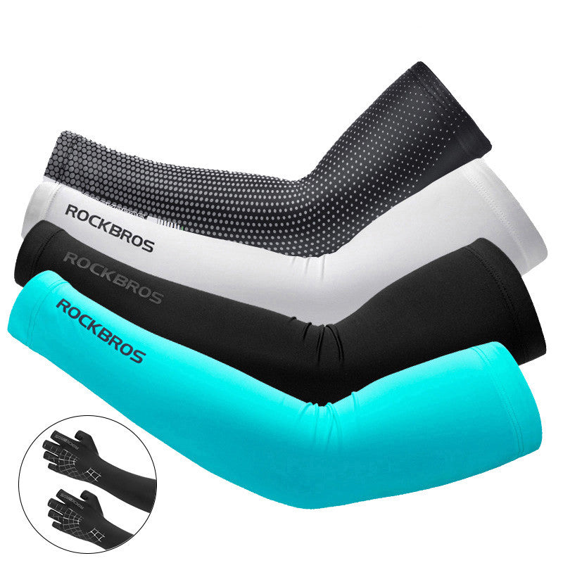 Eco-Friendly Sun Protection Arm Sleeves in Black, White, and Turquoise