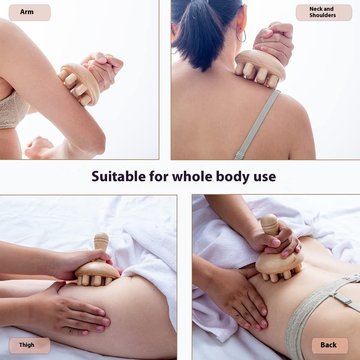 Natural Wood Massage Comb for Relaxation and Wellness