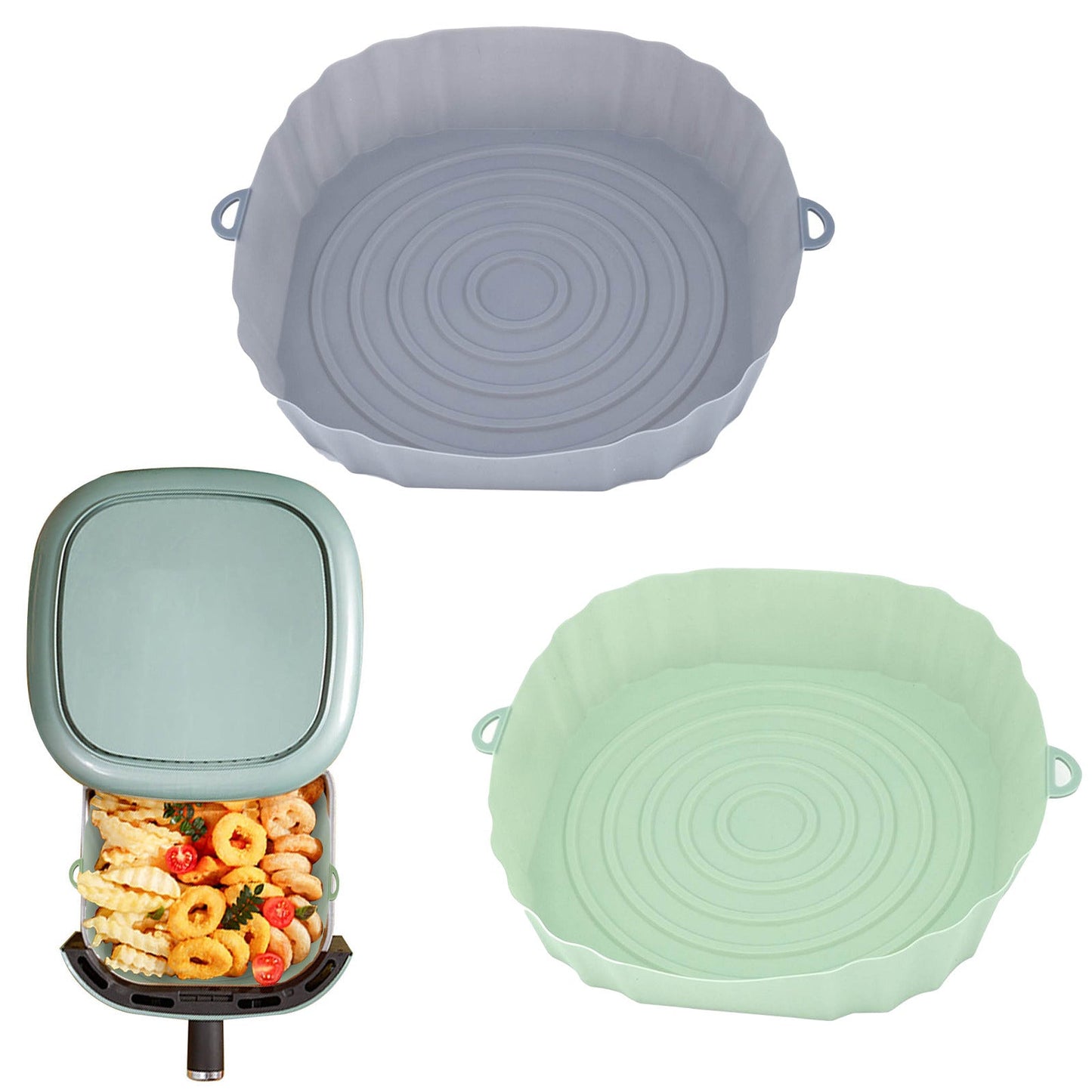 Reusable Silicone Air Fryer Liners - Eco-Friendly, Durable, Easy to Clean