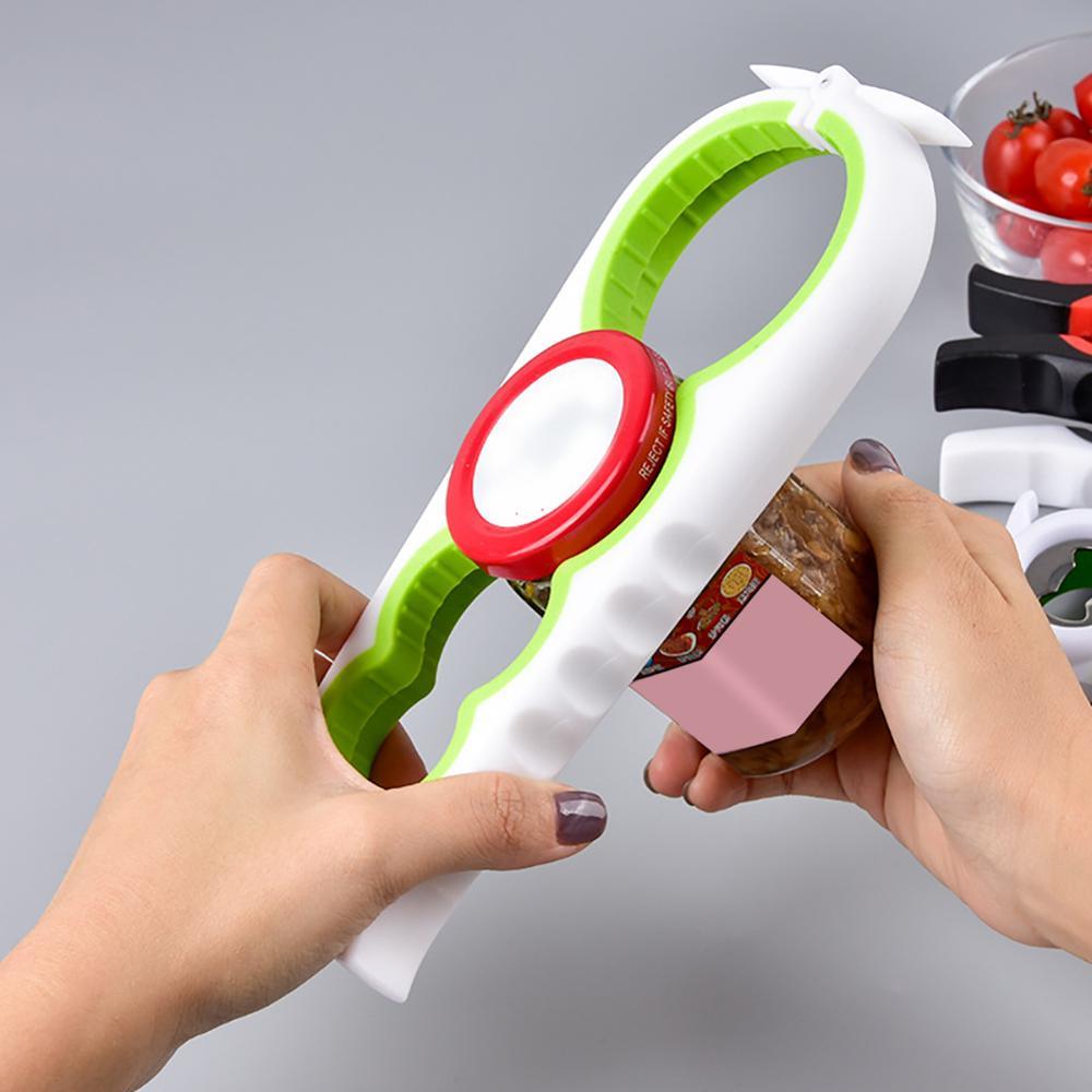 Ergonomic Multi-Use Jar Opener - Black & Red