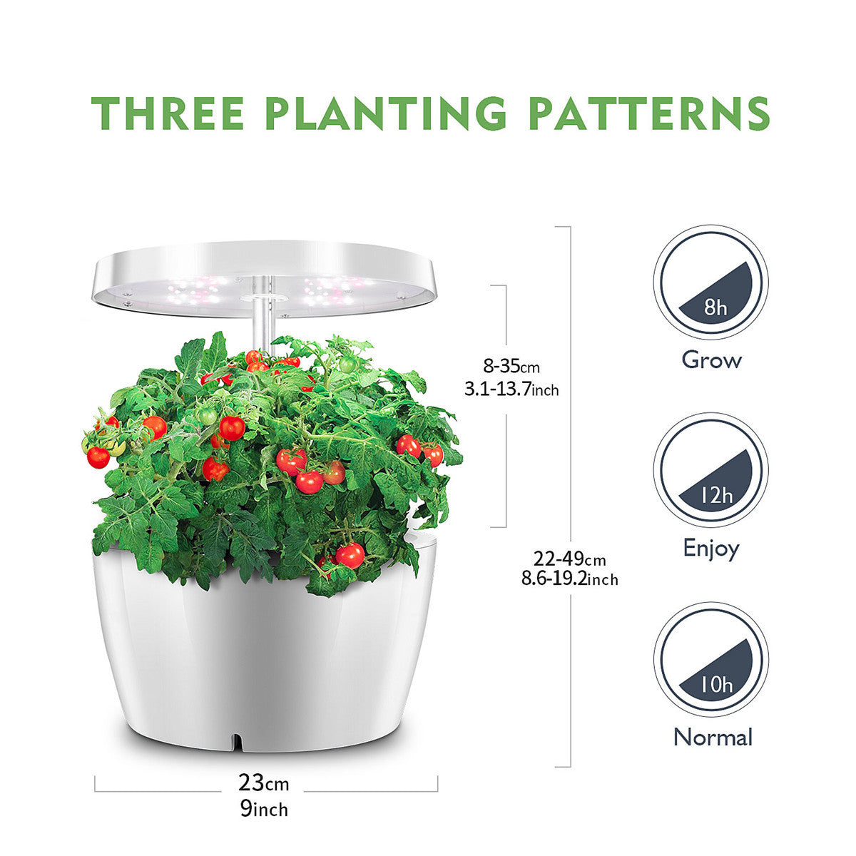 Compact Indoor Hydroponic Garden with LED Light for Year-Round Fresh Produce
