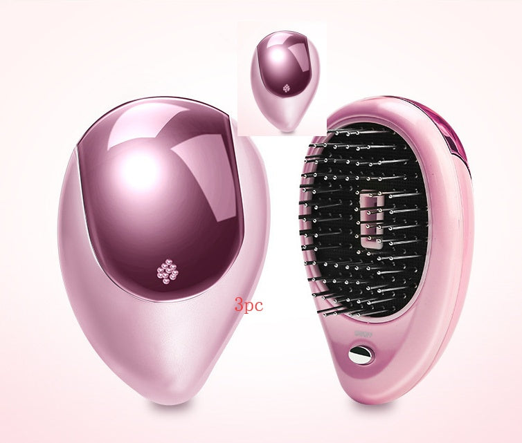 Teal Teardrop Hairbrush with Metal Bristles for Eco-Friendly Hair Care