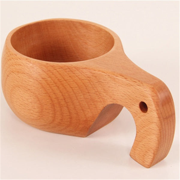 Eco-Friendly Wooden Cup with Handle - Sustainable & Biodegradable