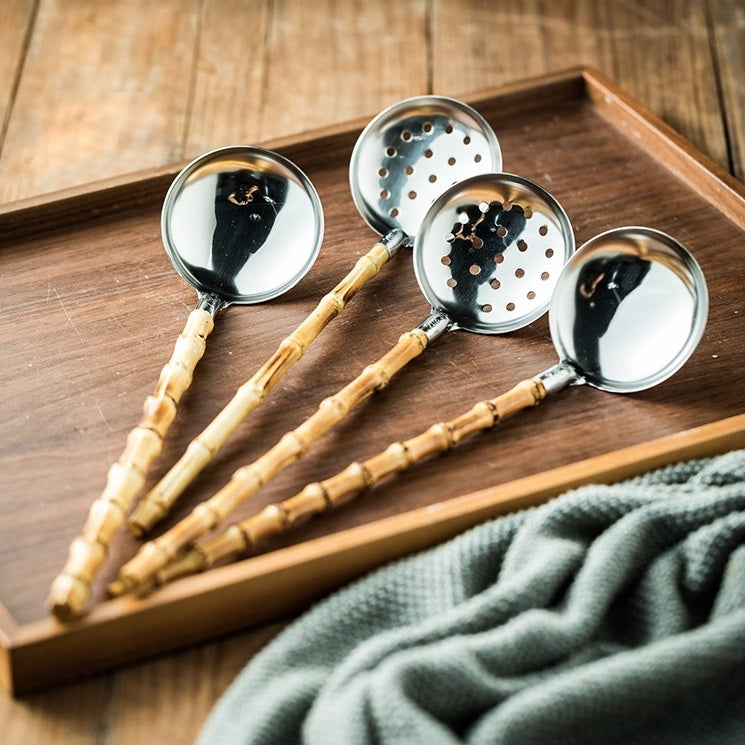 Eco-Friendly Stainless Steel and Bamboo Ladles