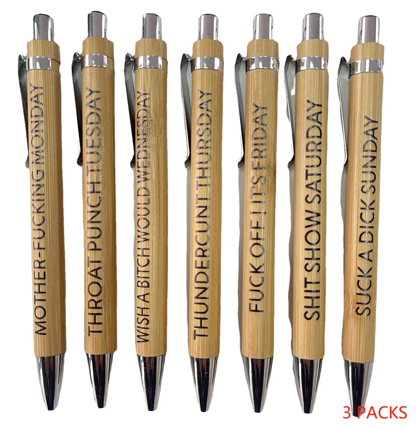 Eco-Friendly Bamboo Ball-Point Pen Set - Sustainable Writing Essentials