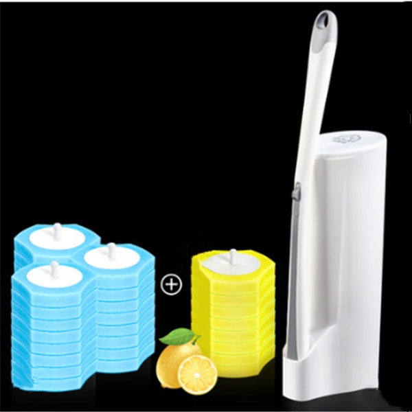 Eco-Friendly Toilet Brush with Holder & Cleaning Tablets