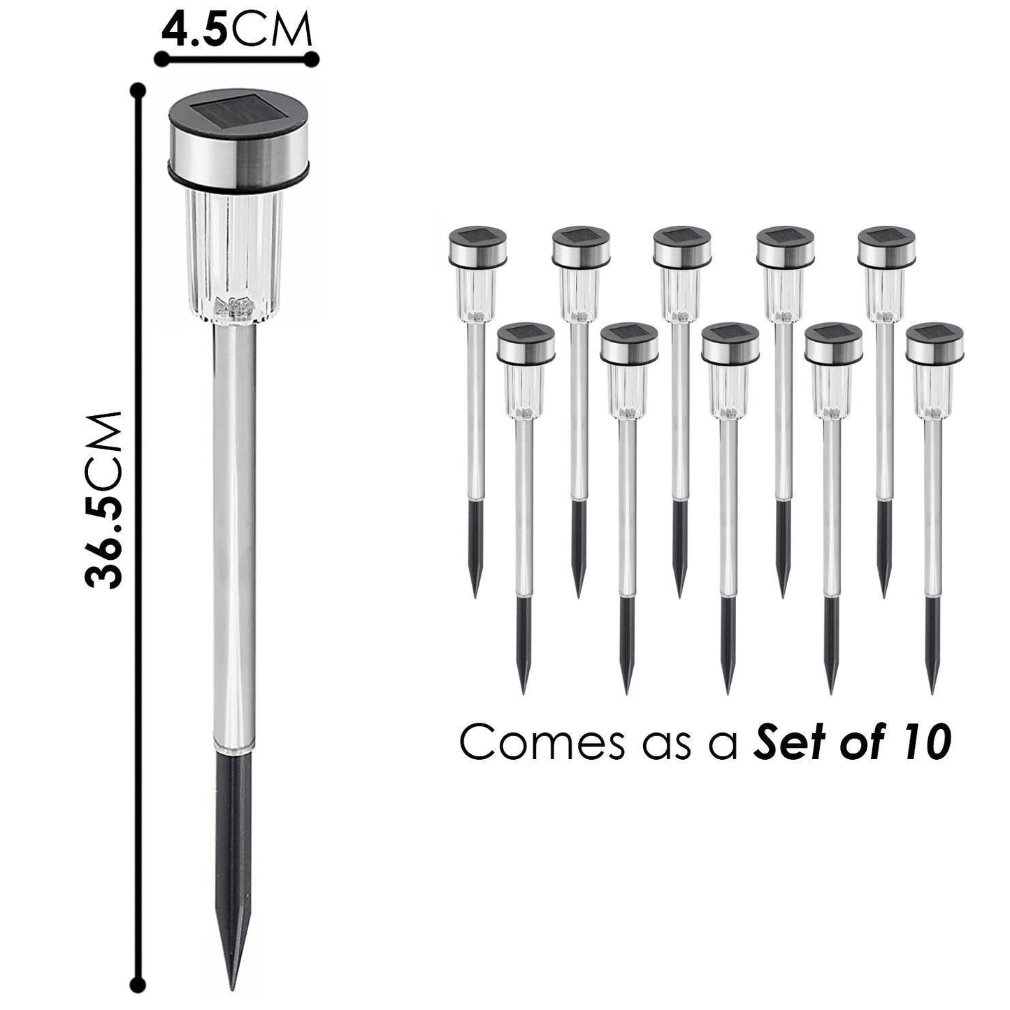 Solar-Powered Stainless Steel Garden Light - Eco-Friendly Outdoor Lighting