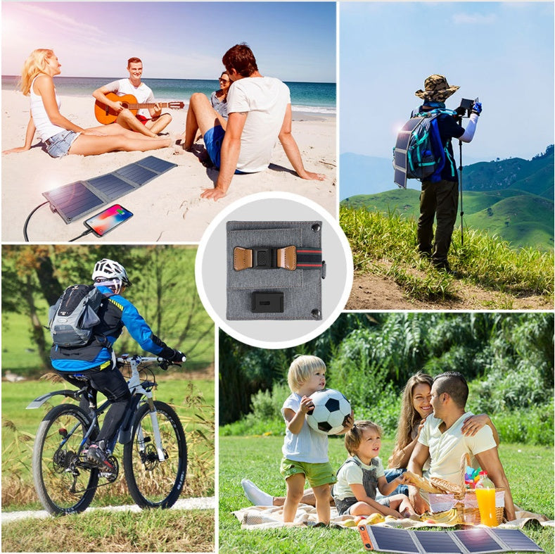 Portable Foldable Solar Panel Charger - Eco-Friendly Energy Solution