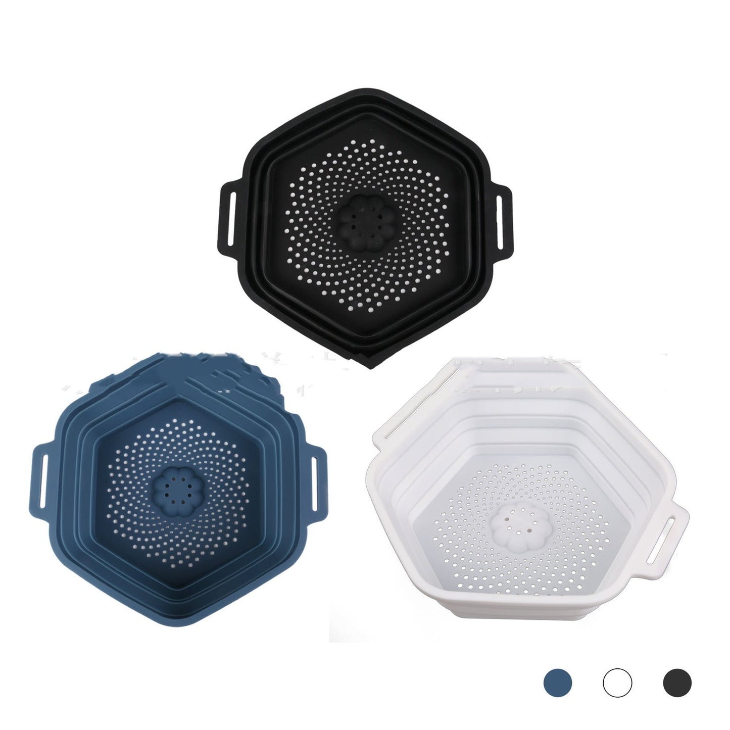 Eco-Friendly Collapsible Shower Head - Water-Saving Hexagonal Design