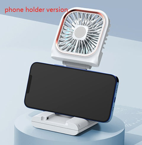Portable Green Rechargeable Fan and Power Bank