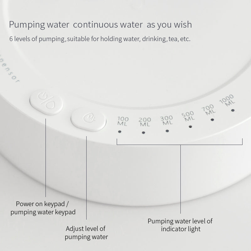 Eco-Friendly Countertop Water Dispenser - Black Cylindrical Design