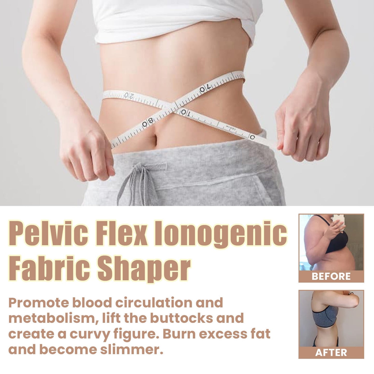 Ionic Fabric Shaping Garment with Tourmaline Technology for Effortless Shaping and Wellness