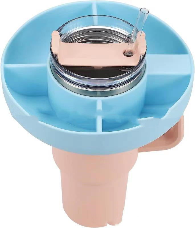 Circular Snack and Drink Holder - Eco-Friendly Multi-Compartment Organizer
