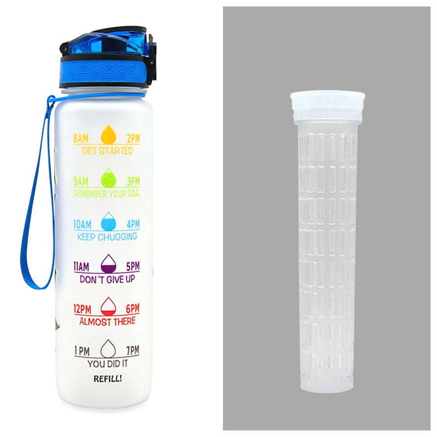 Gradient BPA-Free Water Bottle with Time Markers