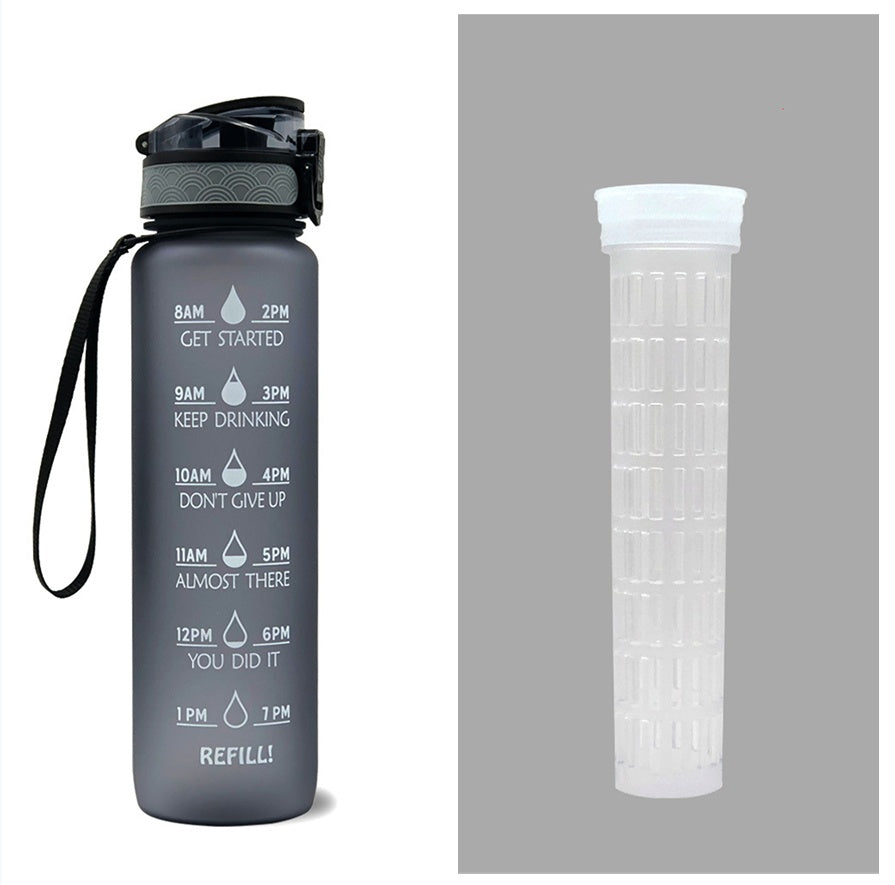 Gradient BPA-Free Water Bottle with Time Markers