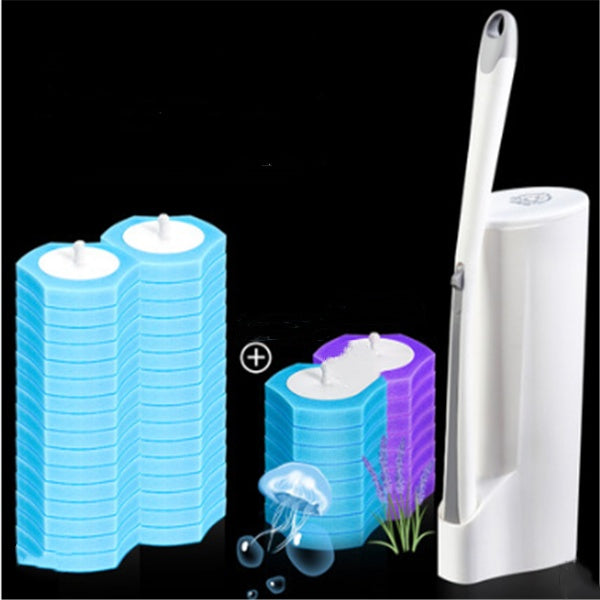 Eco-Friendly Toilet Brush with Holder & Cleaning Tablets