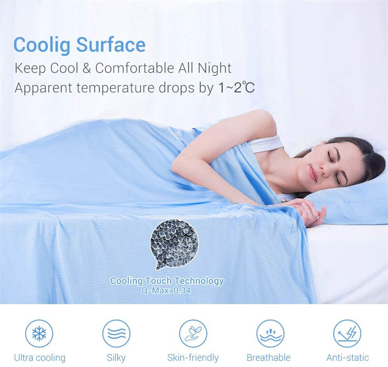 Cooling Blanket for Hot Sleepers - Lightweight, Breathable, Quick-Drying