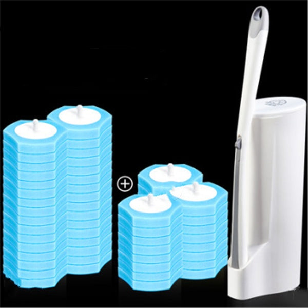 Eco-Friendly Toilet Brush with Holder & Cleaning Tablets