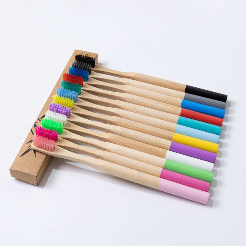 Eco-Friendly Bamboo Toothbrush with Biodegradable Handle