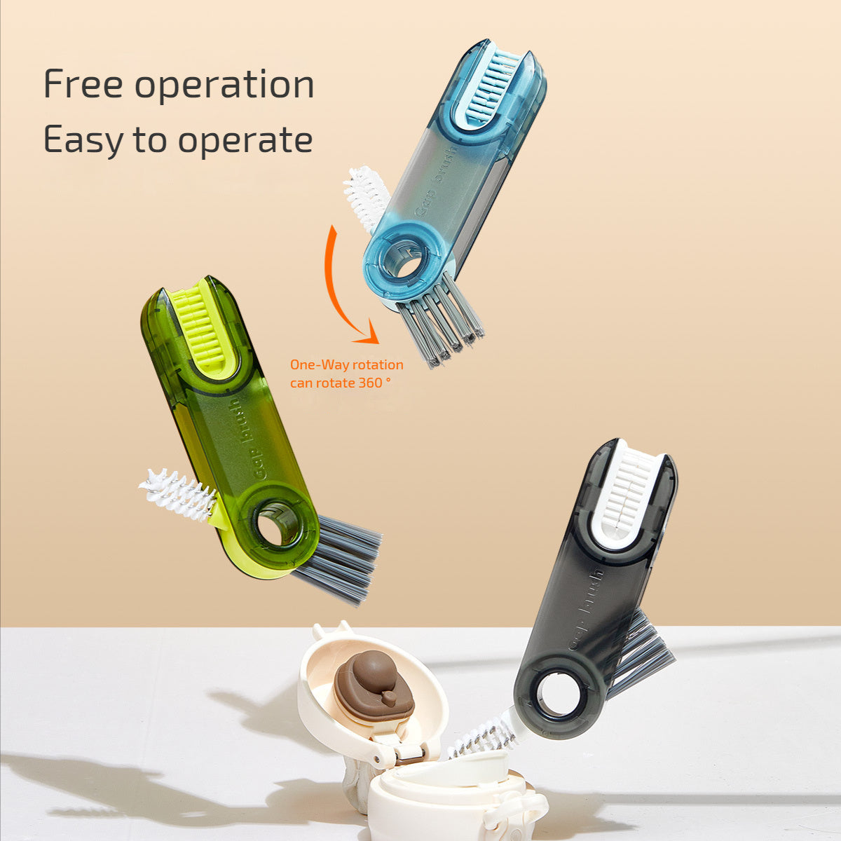 3 in 1 Eco-Friendly Cleaning Brush with Interchangeable Heads