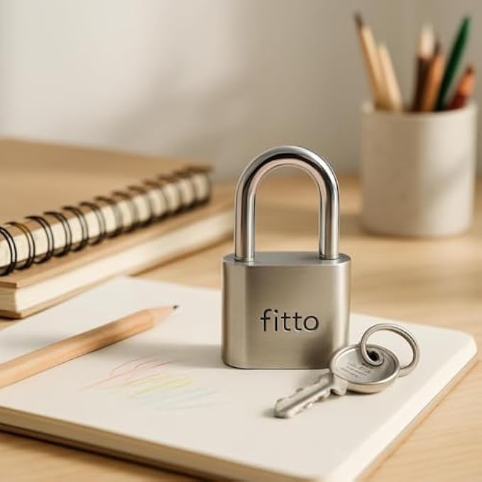 30mm Brass Padlock with 2 Keys - Security Padlock Hardened Steel Shackle for Door Gate Locker Cabinet Luggage