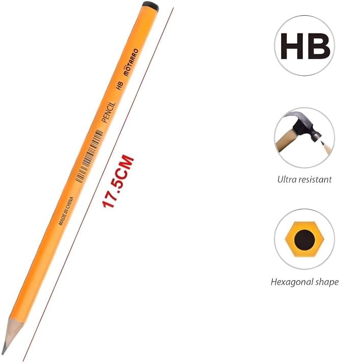 HB Pencil 17.5 cm - Ideal for Writing, Drawing, and Sketching