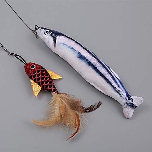 Cat Teaser Toy – Interactive Feather – Assorted Colors