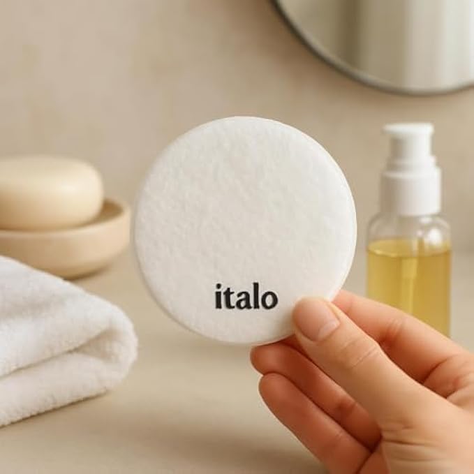 White Facial Sponge - Soft Reusable Face Cleansing & Exfoliating Sponge for Sensitive Skin, Gentle Makeup Remover