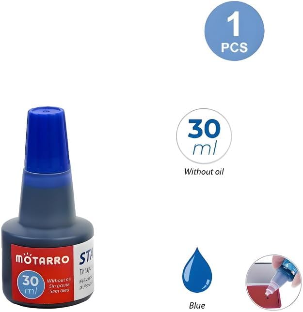 30ml Blue Stamp Pad Ink for Office & Craft Use