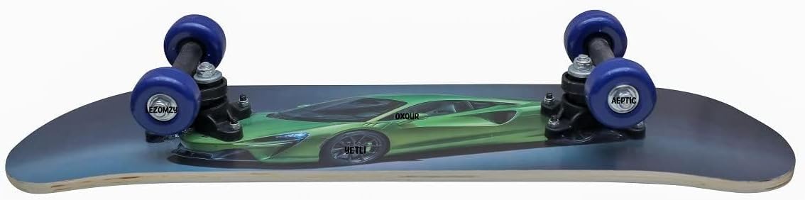 Portable Handheld Skateboard 48x14.5cm 4 Wheels Skateboard for Kids and Adults, Ride Toys, Sport Fun